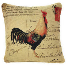 Load image into Gallery viewer, DaDa Bedding Set of 2-Pieces Glamorous Country Rooster Farmhouse Tapestry Throw Pillow Covers w/ Inserts - 18&quot; x 18&quot;