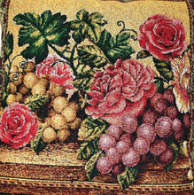 Load image into Gallery viewer, DaDa Bedding Set of 2-Pieces Parade Fruit &amp; Roses Garden Tapestry Throw Pillow Covers w/ Inserts - 18&quot; x 18&quot;
