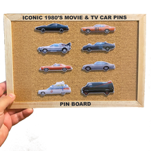 Load image into Gallery viewer, DL11-07 Legendary Iconic Movie TV Cars 1980 Edition 8 pins 80's set collection Knight Rider Back to the Future Mad Max Starsky and Hutch A-Team Ghost Busters James Bond Dukes of Hazzard