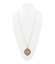 Load image into Gallery viewer, Pink Moonstone Golden Pendant Necklace