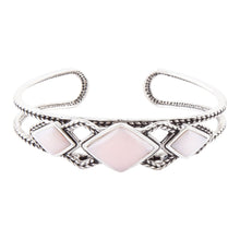 Load image into Gallery viewer, Pink Opal and Sterling Silver Cuff Bracelet
