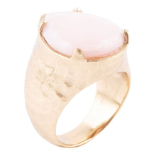 Load image into Gallery viewer, Pink Opal Golden Teardrop Ring
