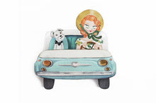 Load image into Gallery viewer, Pinup Car Ride Convertible Brooch &amp; Necklace by Laliblue