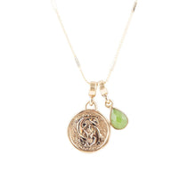 Load image into Gallery viewer, Pisces - Zodiac Green Jade Golden Charm Necklace