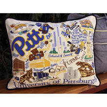 Load image into Gallery viewer, Pittsburgh, University of Collegiate Embroidered Pillow by CatStudio
