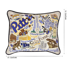 Load image into Gallery viewer, Pittsburgh, University of Collegiate Embroidered Pillow by CatStudio