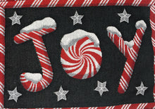 Load image into Gallery viewer, DaDa Bedding Set of 4-Pieces Peppermint Joy Holiday Tapestry Placemats 13” x 19” (12904)