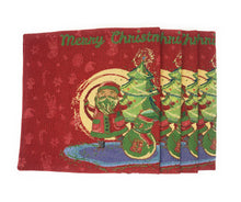 Load image into Gallery viewer, DaDa Bedding Set of 4-Pieces Red Santa Claus Christmas Tapestry Placemats 13” x 19” (17615)