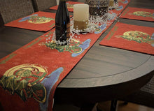 Load image into Gallery viewer, DaDa Bedding Set of 4-Pieces Red Santa Claus Christmas Tapestry Placemats 13” x 19” (17615)