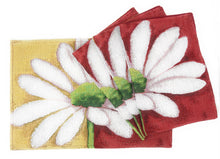 Load image into Gallery viewer, Tache Daisy Loves Me Not Floral Red &amp; Yellow Tapestry Placemat Set (9046)