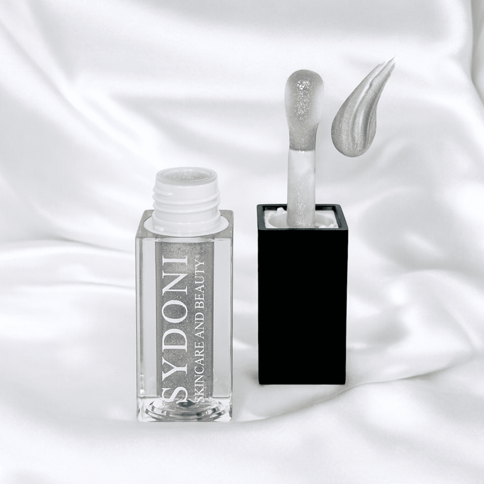 MOST LOVED! PLATINUM LIP OIL-SILVER SHIMMER with JOJOBA AND SUNFLOWER OILS Net Wt.0.16 oz. 4.8ml