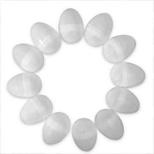 Load image into Gallery viewer, Set of 12 White Plastic Eggs with Candy 2.25 Inches