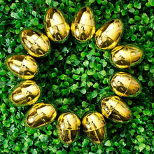Load image into Gallery viewer, Set of 24 Shiny Golden Plastic Easter Eggs, 2.25 Inches