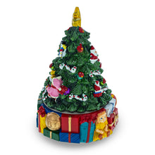 Load image into Gallery viewer, Spinning Base Musical Figurine with Children Decorating Christmas Tree
