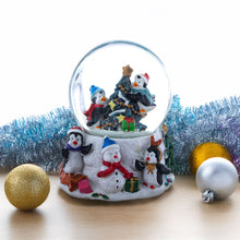 Load image into Gallery viewer, Penguins' Festive Tree Celebration Snow Water Globe