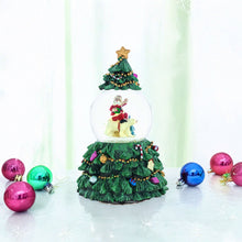 Load image into Gallery viewer, Santa's Riding Polar Bear Spinning Musical Water Snow Globe