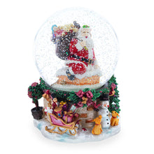 Load image into Gallery viewer, Santa's Chimney Adventure Musical Water Snow Globe