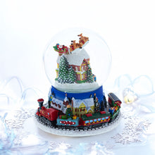 Load image into Gallery viewer, Moving Train Base Musical Christmas Water Snow Globe