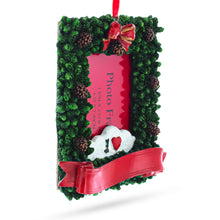 Load image into Gallery viewer, Pinecone Adorned Picture Frame Ornament: 4.5 x 3.5 Inches