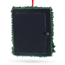 Load image into Gallery viewer, Pinecone Adorned Picture Frame Ornament: 4.5 x 3.5 Inches