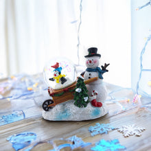 Load image into Gallery viewer, Snowman, Penguin and Cardinal Mini Water Snow Globe