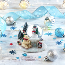 Load image into Gallery viewer, Snowman, Polar Bear and Penguins Mini Water Snow Globe