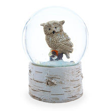 Load image into Gallery viewer, Owl Perched on Tree Branch Musical Water Snow Globe