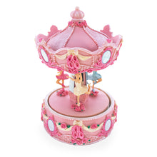 Load image into Gallery viewer, Pink Ballerina Carousel Rotating Musical Figurine