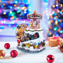 Load image into Gallery viewer, Musical Christmas Figurine with Rotating Motion