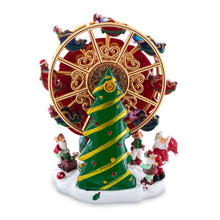 Load image into Gallery viewer, Santa's Whirling Ferris Wheel Rotating Musical Figurine