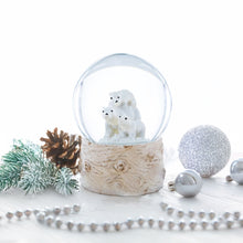 Load image into Gallery viewer, Polar Bears Mini Water Snow Globe