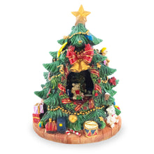 Load image into Gallery viewer, Tabletop Tree Spinning Musical Christmas Figurine