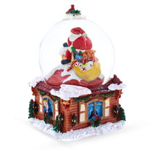 Load image into Gallery viewer, Santa with Christmas Gifts Chimney Journey Musical Water Snow Globe
