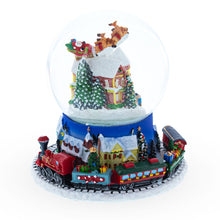 Load image into Gallery viewer, Moving Train Base Musical Christmas Water Snow Globe