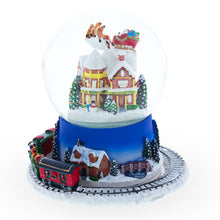 Load image into Gallery viewer, Moving Train Base Musical Christmas Water Snow Globe