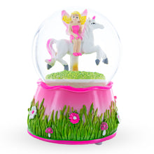 Load image into Gallery viewer, Unicorn Carousel with Fairy Musical Water Snow Globe