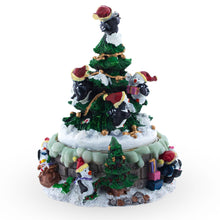 Load image into Gallery viewer, Spinning Christmas Tree Musical Figurine with Decorating Penguins