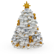 Load image into Gallery viewer, White Christmas Tree Spinning Musical Figurine
