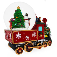 Load image into Gallery viewer, Santa Train Express Delivering Tree Musical Water Globe