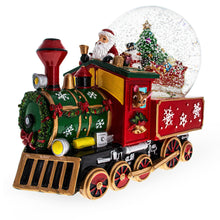 Load image into Gallery viewer, Santa Train Express Delivering Tree Musical Water Globe