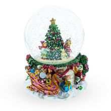 Load image into Gallery viewer, Joyful Children Adorning Christmas Tree: Musical Water Snow Globe