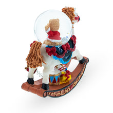 Load image into Gallery viewer, Teddy Bears' Rocking Horse Christmas Water Snow Globe