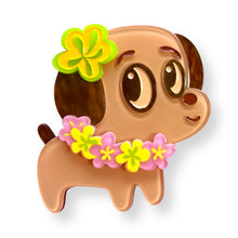 Load image into Gallery viewer, Polynesian Pup Mini Brooch by Miss Fluff x Lipstick &amp; Chrome
