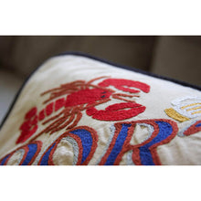 Load image into Gallery viewer, Portland, ME Hand-Embroidered Pillow by CatStudio