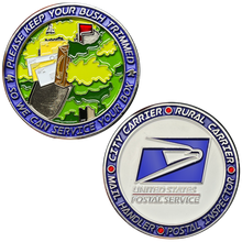 Load image into Gallery viewer, BL2-008B Trim Your Bush Challenge Coin US Postal Carrier Mail Handler Inspector Mailman