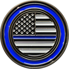 Load image into Gallery viewer, BL6-006 She is a powHERful Warrior thin blue line Police Border Patrol CBP Military Tactical Female Challenge Coin Agent Officer CBP ATF LAPD Deputy Sheriff
