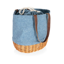 Load image into Gallery viewer, Coronado Canvas and Willow Basket Tote