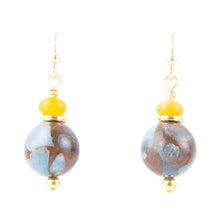 Load image into Gallery viewer, Prairie Quartz and Jade Drop Earrings