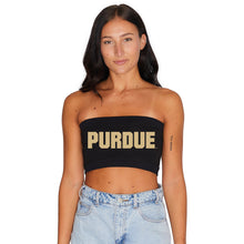 Load image into Gallery viewer, Purdue Black Bandeau Top