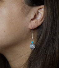 Load image into Gallery viewer, Purple Agate Chucky Sterling Silver Drop Earrings